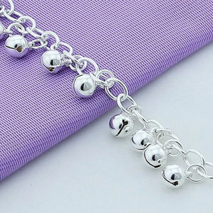 925 Sterling Silver Bracelet Bell Girl Silver Bracelet Jewelry Gift