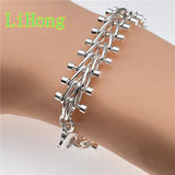 925 Silver Bracelet for Woman & Men Glamour Jewelry Party Gift