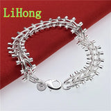 925 Silver Bracelet for Woman & Men Glamour Jewelry Party Gift