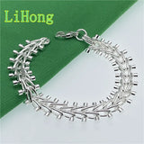 925 Silver Bracelet for Woman & Men Glamour Jewelry Party Gift