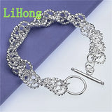 925 Silver Double Wave Bracelet for Women & Men