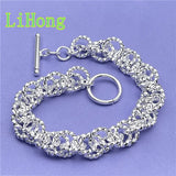 925 Silver Double Wave Bracelet for Women & Men