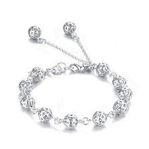 925 Silver Ball Bracelet Charm Jewelry Wedding Gift