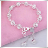 925 Silver Ball Bracelet Charm Jewelry Wedding Gift
