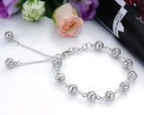 925 Silver Ball Bracelet Charm Jewelry Wedding Gift