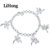 925 Silver Dragonfly Bracelet Women Wedding Jewelry