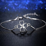 925 Silver Clover Bracelet Women