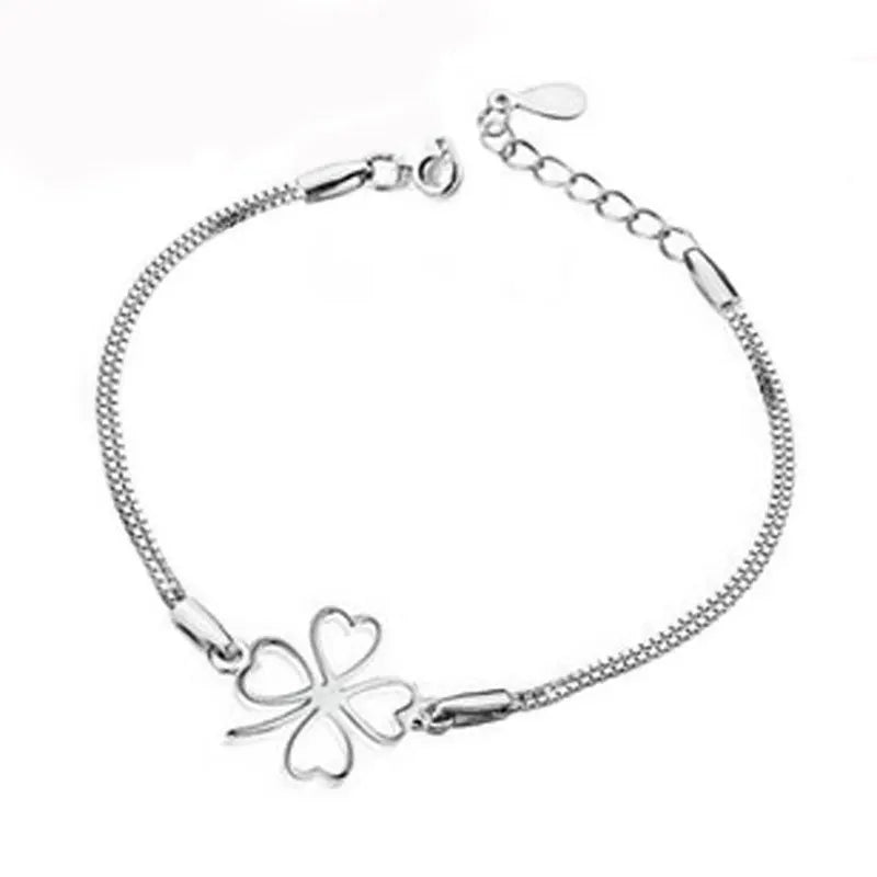 925 Silver Clover Bracelet Women