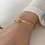 925 Silver Bracelet Knot Link Bangle For Bead Charm