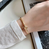 925 Silver Bracelet Knot Link Bangle For Bead Charm