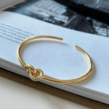 925 Silver Bracelet Knot Link Bangle For Bead Charm