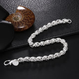 925 Silver Scare Buckle Bracelet Wedding Gift Men Women