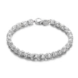 925 Silver Scare Buckle Bracelet Wedding Gift Men Women