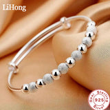 925 Silver Lucky Beads Bracelet Cufflinks