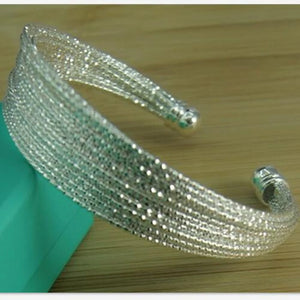 925 Silver Multi-Line Bracelet Woman Jewelry Gift