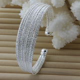 925 Silver Multi-Line Bracelet Woman Jewelry Gift