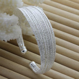 925 Silver Multi-Line Bracelet Woman Jewelry Gift