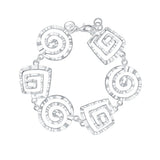 925 Sterling Silver Square Bracelet Woman Charm Jewelry