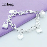 925 Sterling Silver Bracelet Starfish Pendant Charm Jewelry Wedding Gift