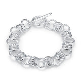 925 Silver Bracelet Charm Engagement Wedding Jewelry