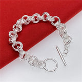 925 Silver Bracelet Round Chain Bangle Gift