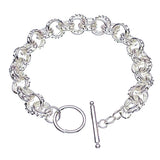925 Silver Bracelet Round Chain Bangle Gift