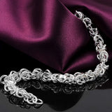 925 Silver Bracelets Charm Circle Chain for Wedding Party