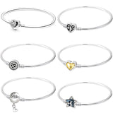 925 Silver Bright Star Family Tree Infinite Hearts Bangle