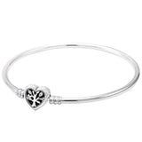 925 Silver Bright Star Family Tree Infinite Hearts Bangle
