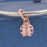 925 Silver Butterfly Clover Pendant Bead Charm Bracelet Jewelry
