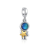 925 Silver Candelabra Mask Baby Girl Charm DIY Beads Pendant Bracelet