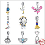 925 Silver Candelabra Mask Baby Girl Charm DIY Beads Pendant Bracelet