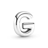 925 Silver Letter Month Locket Bead for Bracelet DIY Jewelry