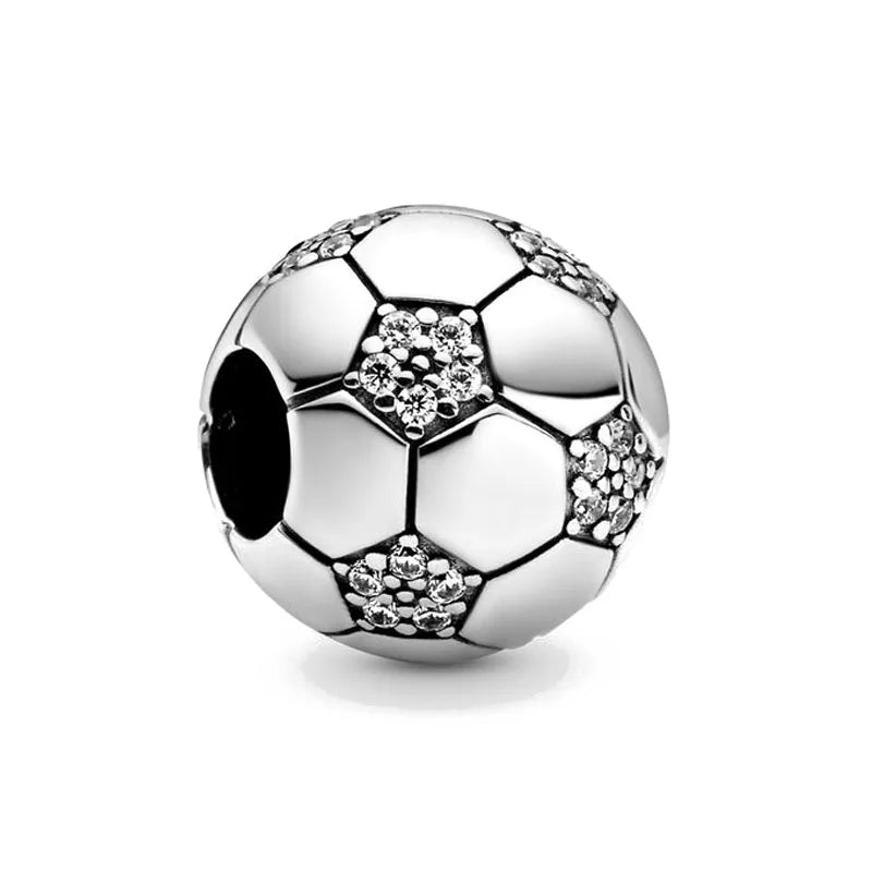 925 Silver Argentina Football Flag Charm for Bracelet