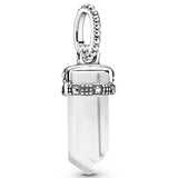 925 Silver Butterfly Pearl Moon Pendant Bead for Bracelet Diy Jewelry
