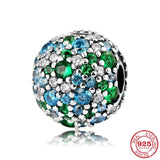 925 Silver Charm Round Beads Clips Lock Bead for Bracelet