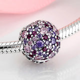 925 Silver Charm Round Beads Clips Lock Bead for Bracelet
