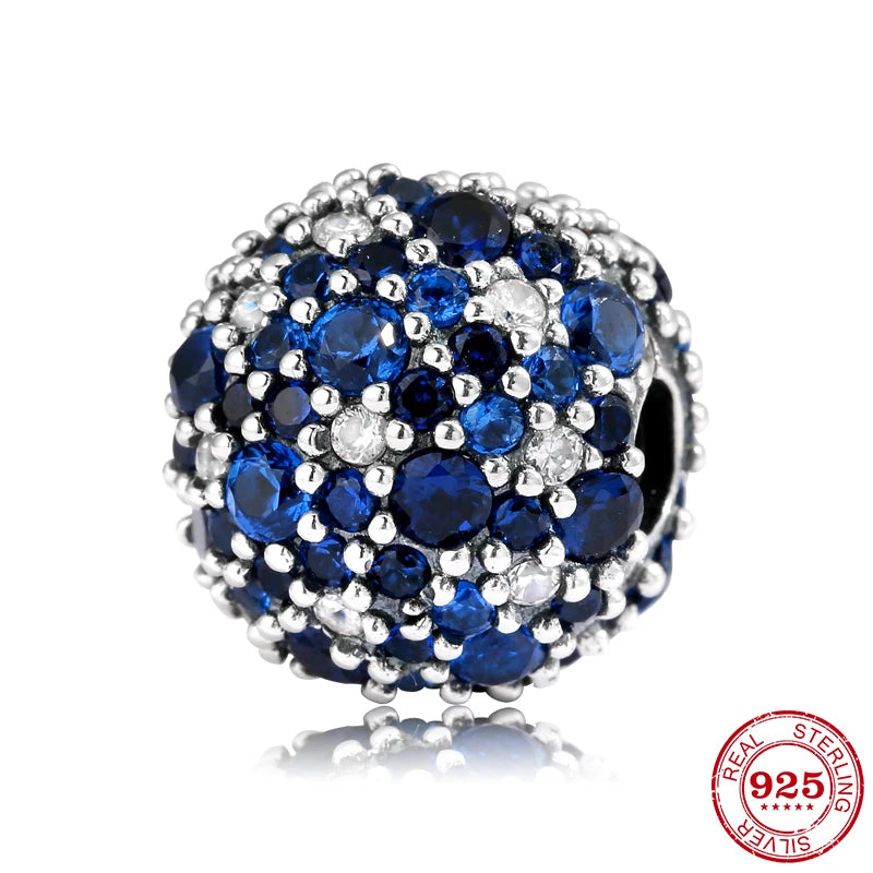 925 Silver Charm Round Beads Clips Lock Bead for Bracelet