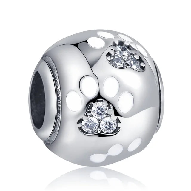 925 Silver Charm Dogs Bull Unicorn Bead Bracelets DIY Women Jewelry