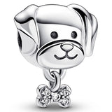 925 Silver Charm Family Infinity Red Heart Pet Dog Bone Shooting Star Beads