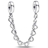 925 Silver Charm Family Infinity Red Heart Pet Dog Bone Shooting Star Beads