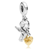 925 Silver Japanese Doll Boy & Girl Married Couple Charm Pendant Bead