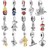 925 Silver Japanese Doll Boy & Girl Married Couple Charm Pendant Bead