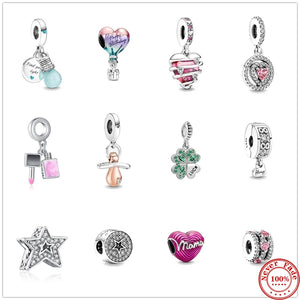 925 Silver Charm Light Bulbs Balloons Pendant Beads for Bracelet DIY Jewelry