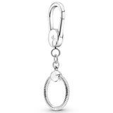 925 Sterling Silver Heart Charm Bag Holder Pendant Beads for Bracelet