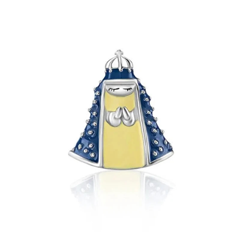 925 Silver Religious House Yoga Pendant Bead for Jewelry