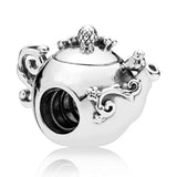 925 Silver Music Skull Teapot Heart Beads Bracelet DIY