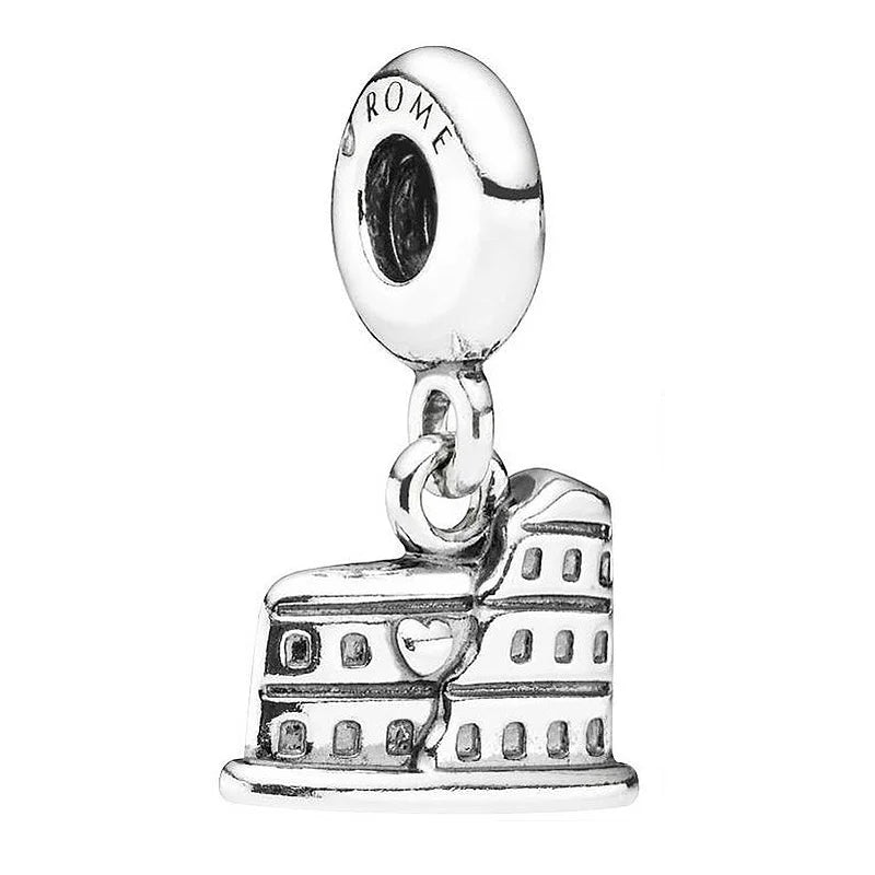 925 Silver Charm Snow Globe Angel Santa Gingerbread Pendant