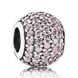 925 Silver Charm Love Knot Geometric Elegance Bead Bracelet DIY