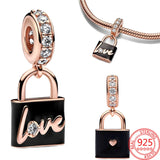 925 Sterling Silver Charm Teapot Cup Boy Love Lock open shell DIY Fine Bead